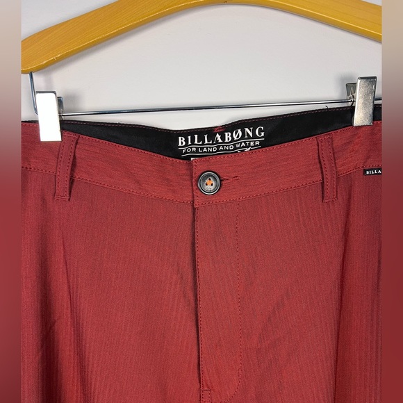 Billabong For Land And Water Board Shorts Size 36 Maroon Red - Picture 3 of 7